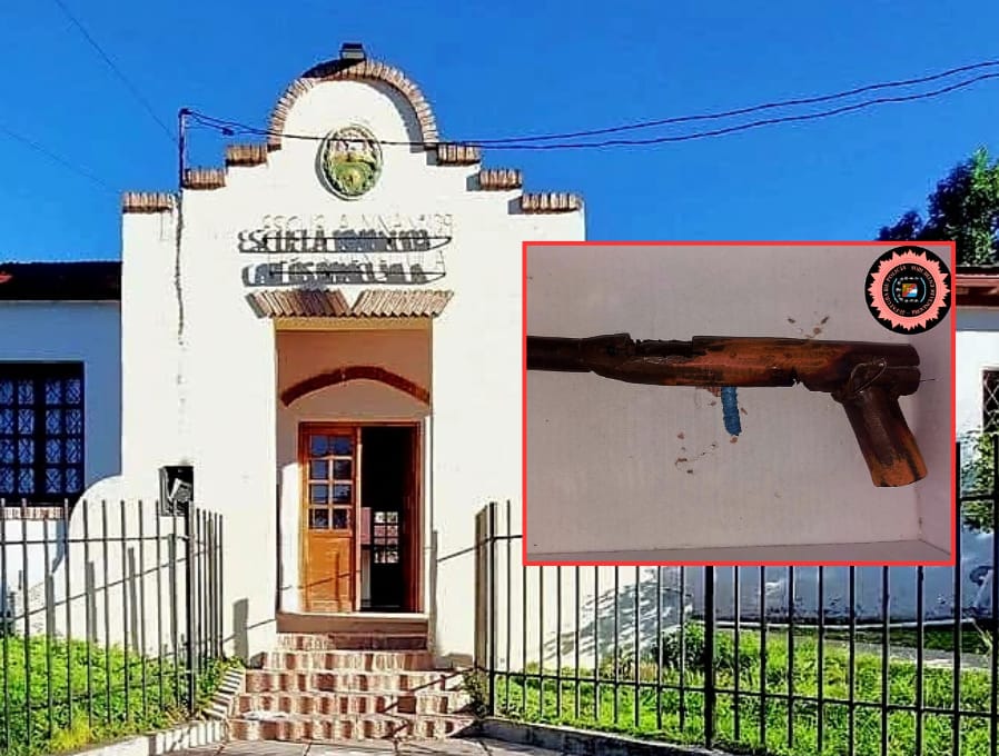 Un alumno de 13 años llevó un arma casera a una escuela de La Paz